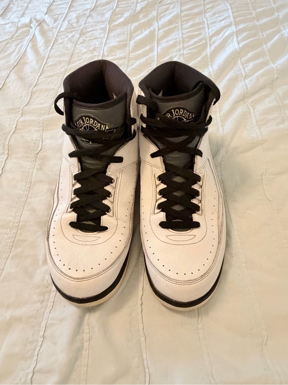 Jordan Men’s White and Black High-Top Sneakers